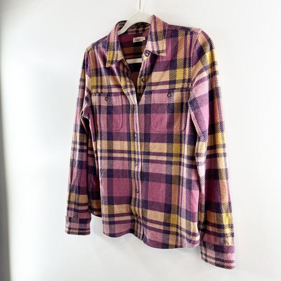Faherty Legend Sweater Button Down Long Sleeve Shirt Pink Yellow Small - Picture 6 of 8
